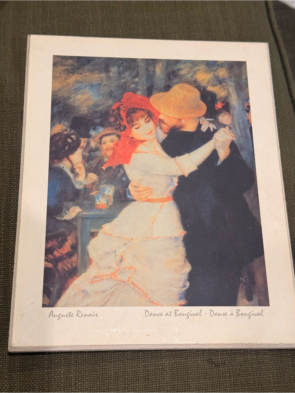Wooden Dance at Bougival Art Print - Red Accents